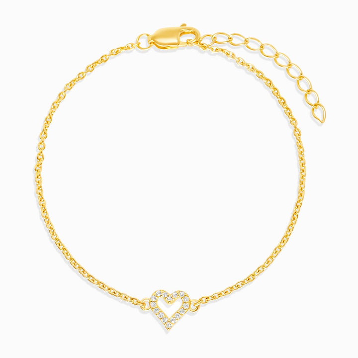 Bracelet Love White Topaz Gold