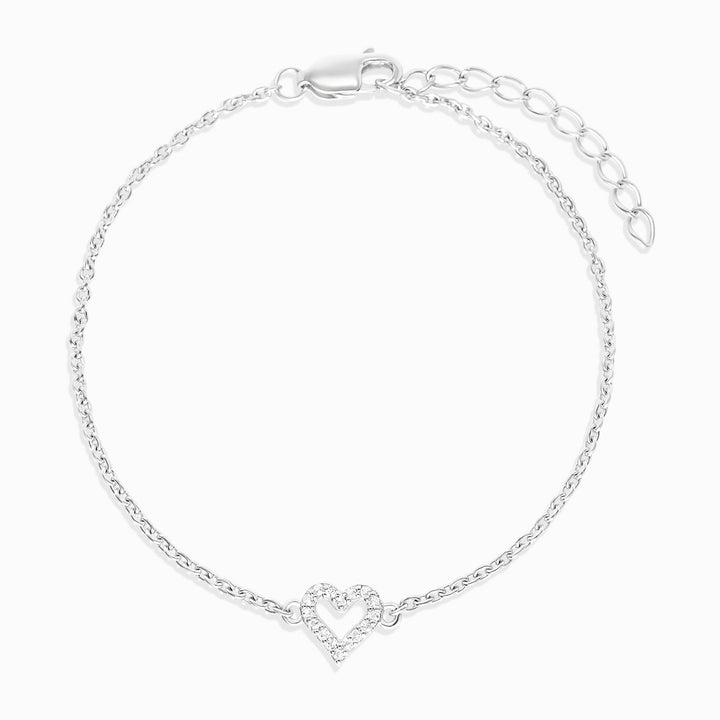 Bracelet Love White Topaz Silver