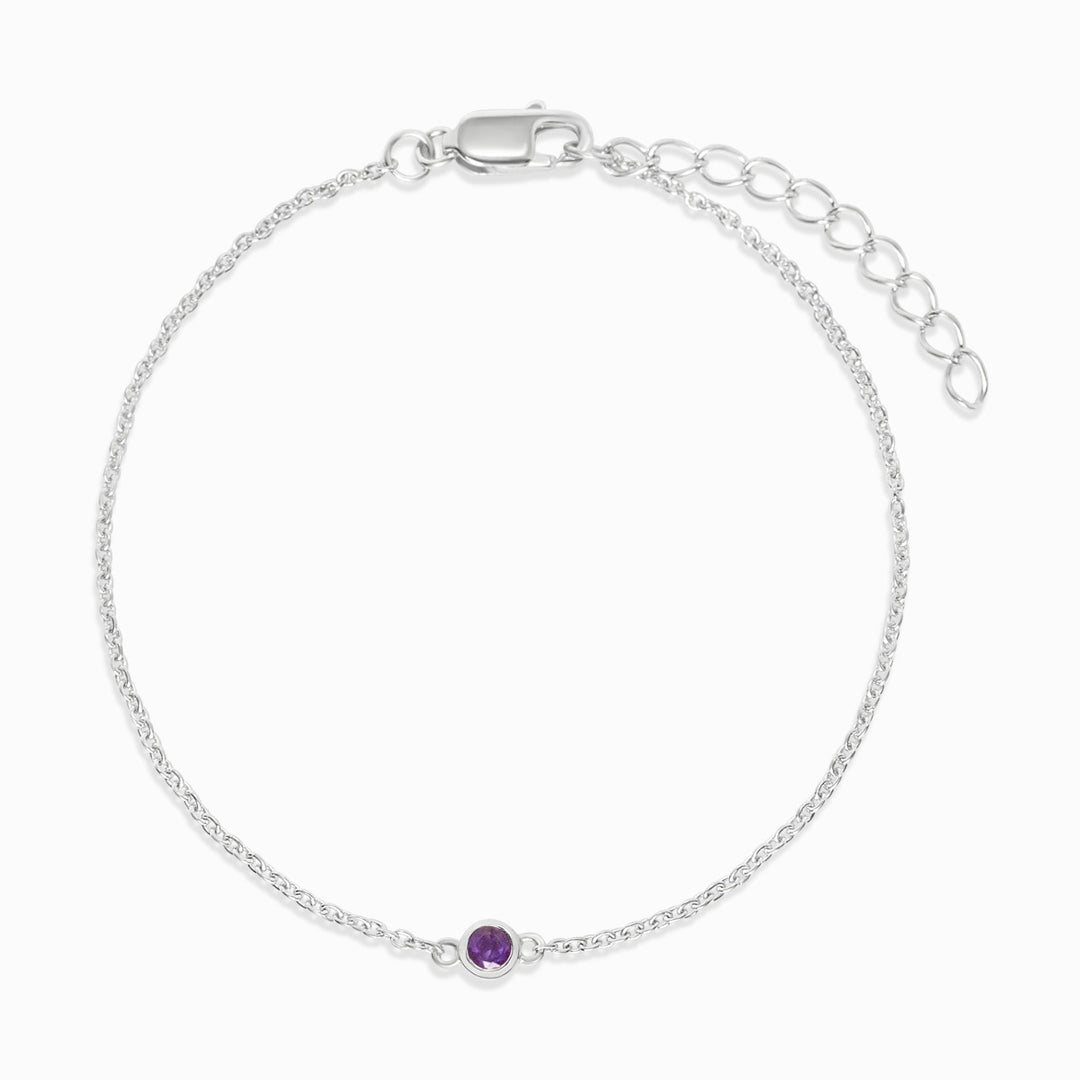 Bracelet with amethyst. Crystal jewelry Bracelet with amethyst. Crystal bracelet in silver with genuine gemstone Amethyst.