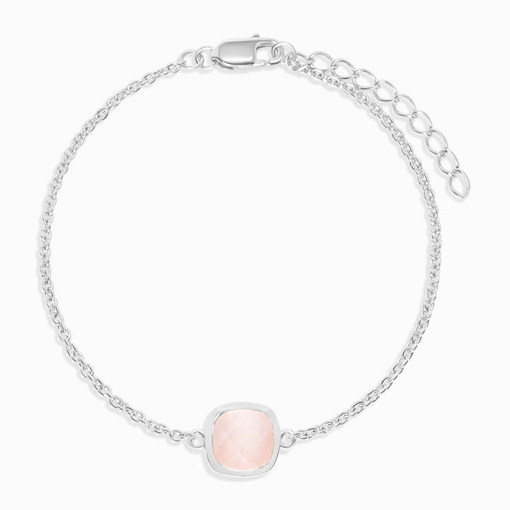 Bracelet Elegance Rose Quartz Silver