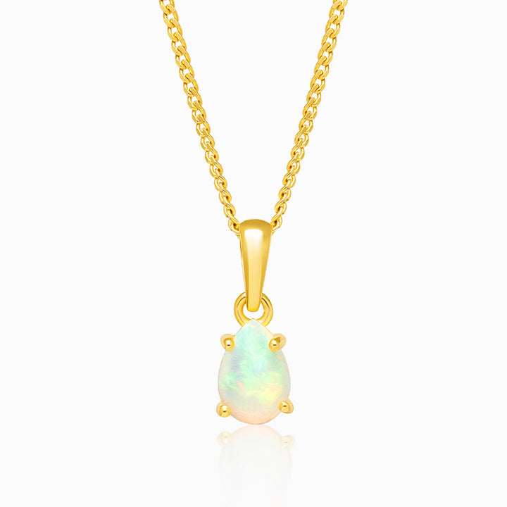 Charm Drop Ethiopian Opal Gold
