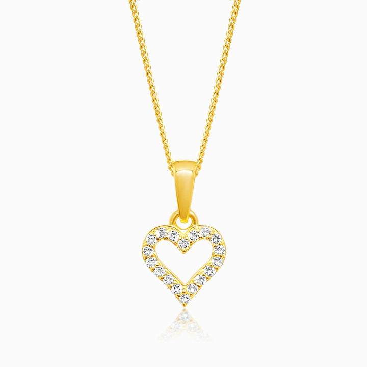 Charm Love White Topaz Gold