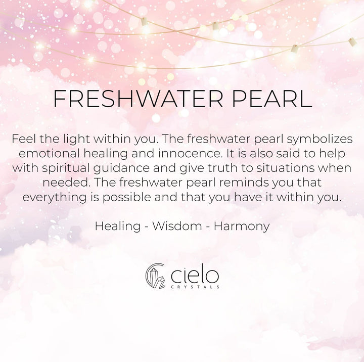 Freshwater pearl information and meaning. Peals have a healing energy. 