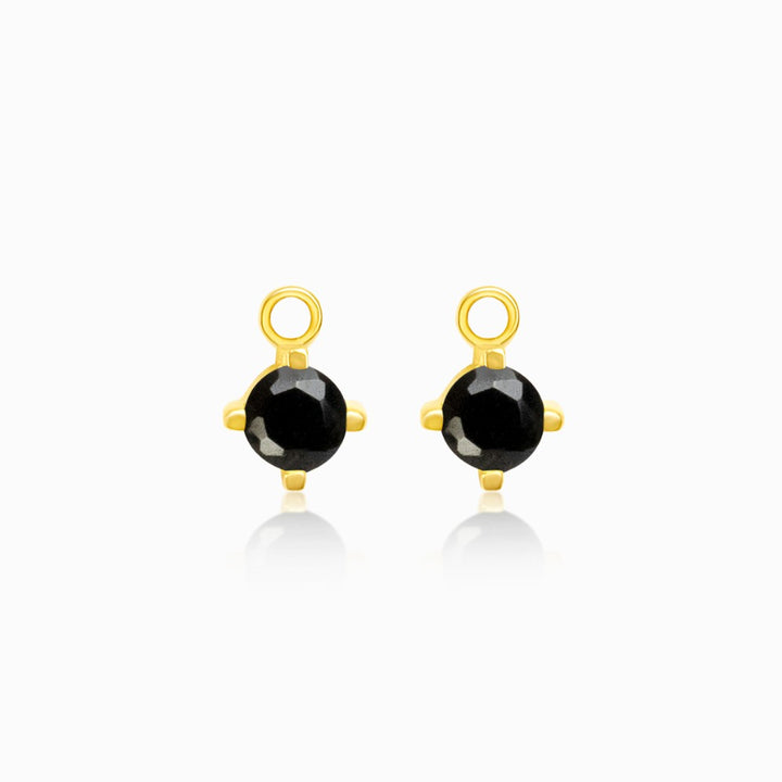 Hoop Charms Onyx Gold