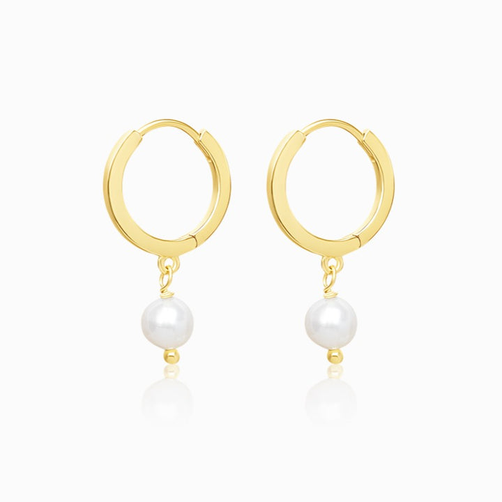 Hoops Freshwater Pearl Gold