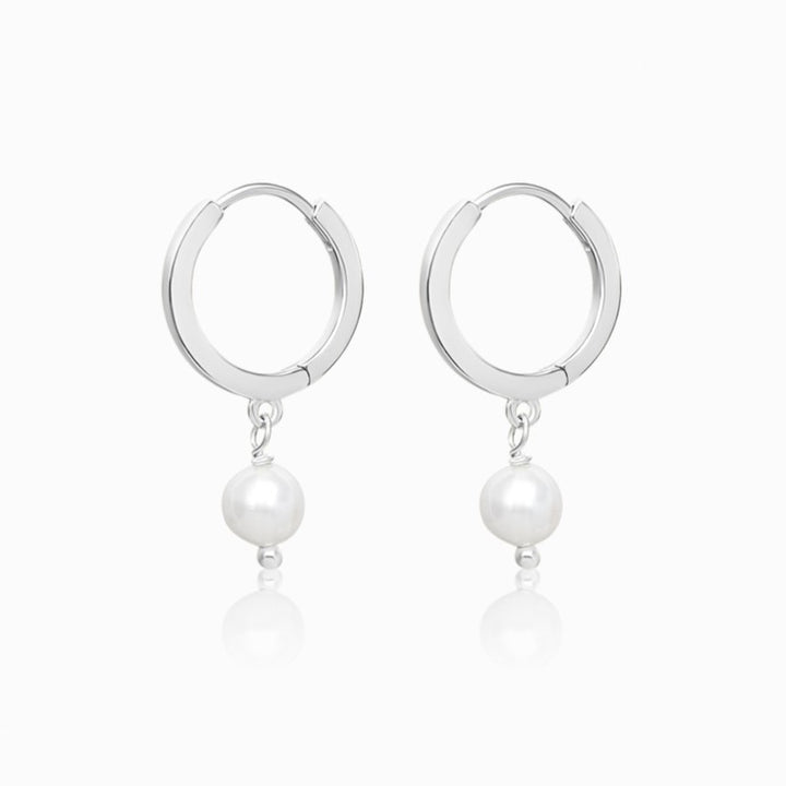 Hoops Freshwater Pearl Silver