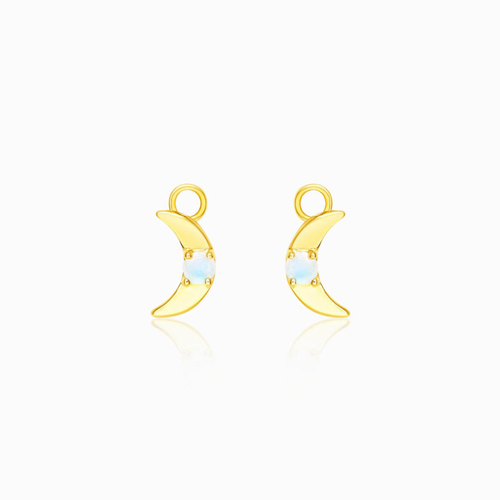 Hoop Charms Luna Moonstone Gold