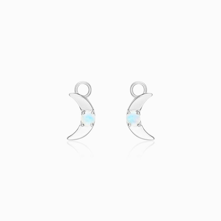 Hoop Charms Luna Moonstone Silver