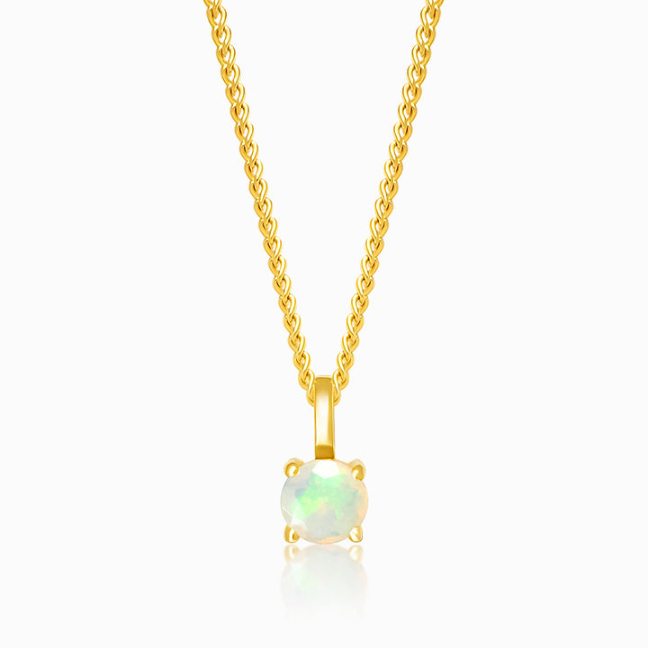 Crystal Charm Ethiopian Opal Gold