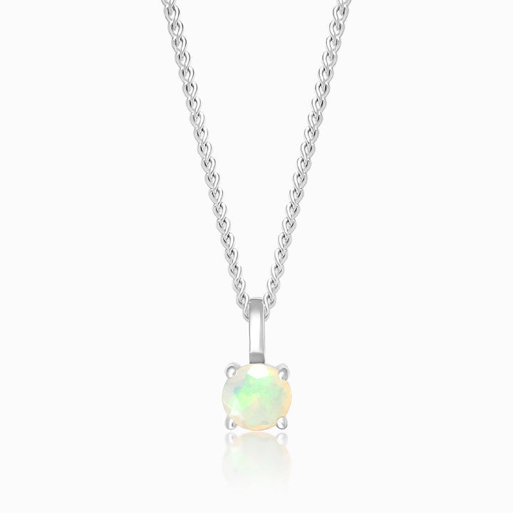 Crystal Charm Ethiopian Opal Silver