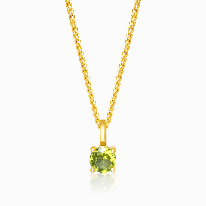 Crystal Charm Peridot Gold