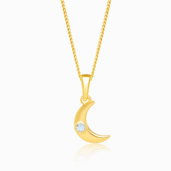 Charm Moon Moonstone Gold