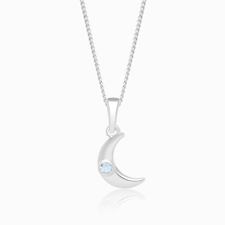 Charm Moon Moonstone Silver