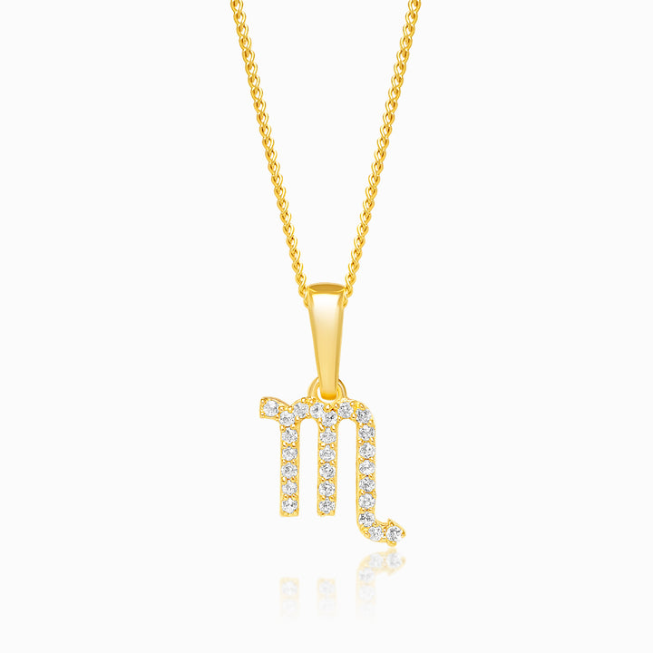 Pendant Scorpio (Scorpion) White Topaz Gold