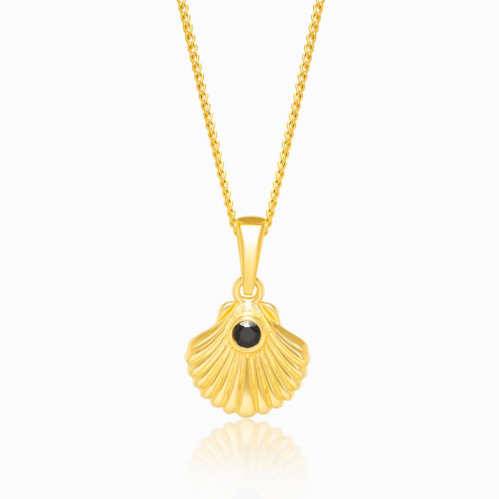 Charm Seashell Onyx Gold